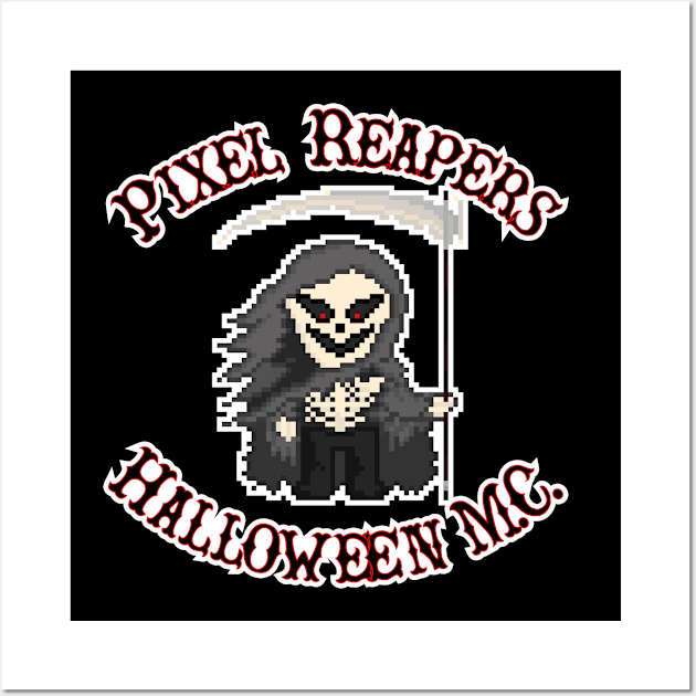 Pixel Reapers Halloween M.C. (Front) Wall Art by gkillerb